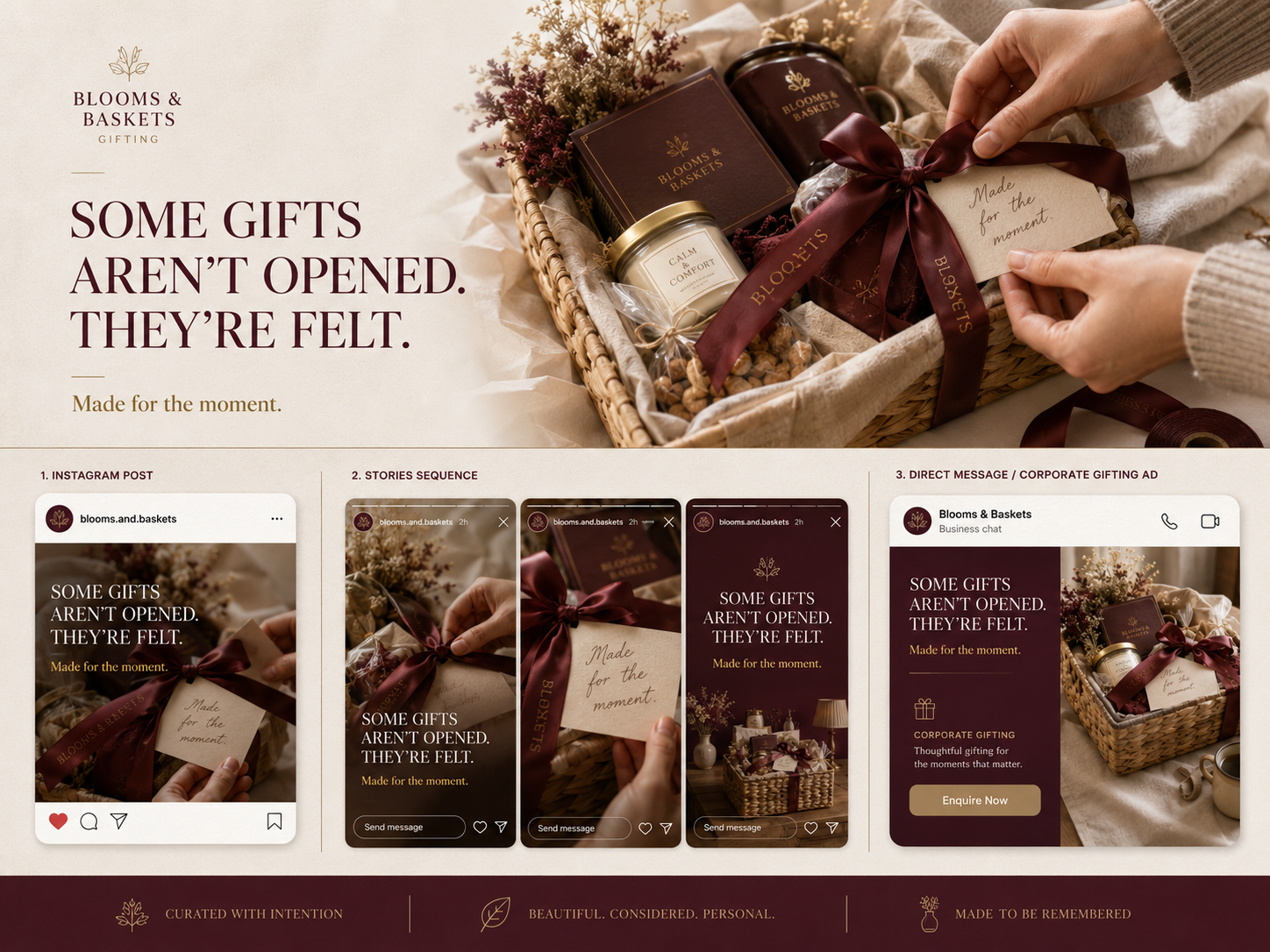 Blooms & Baskets · Gifts Are Felt creative work
