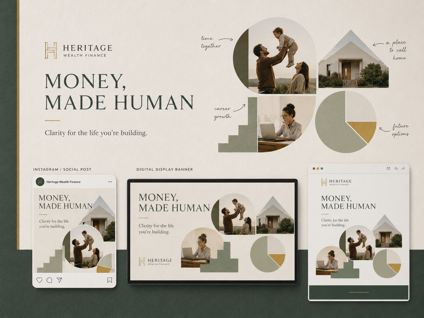 Heritage Wealth · Money, Made Human creative work